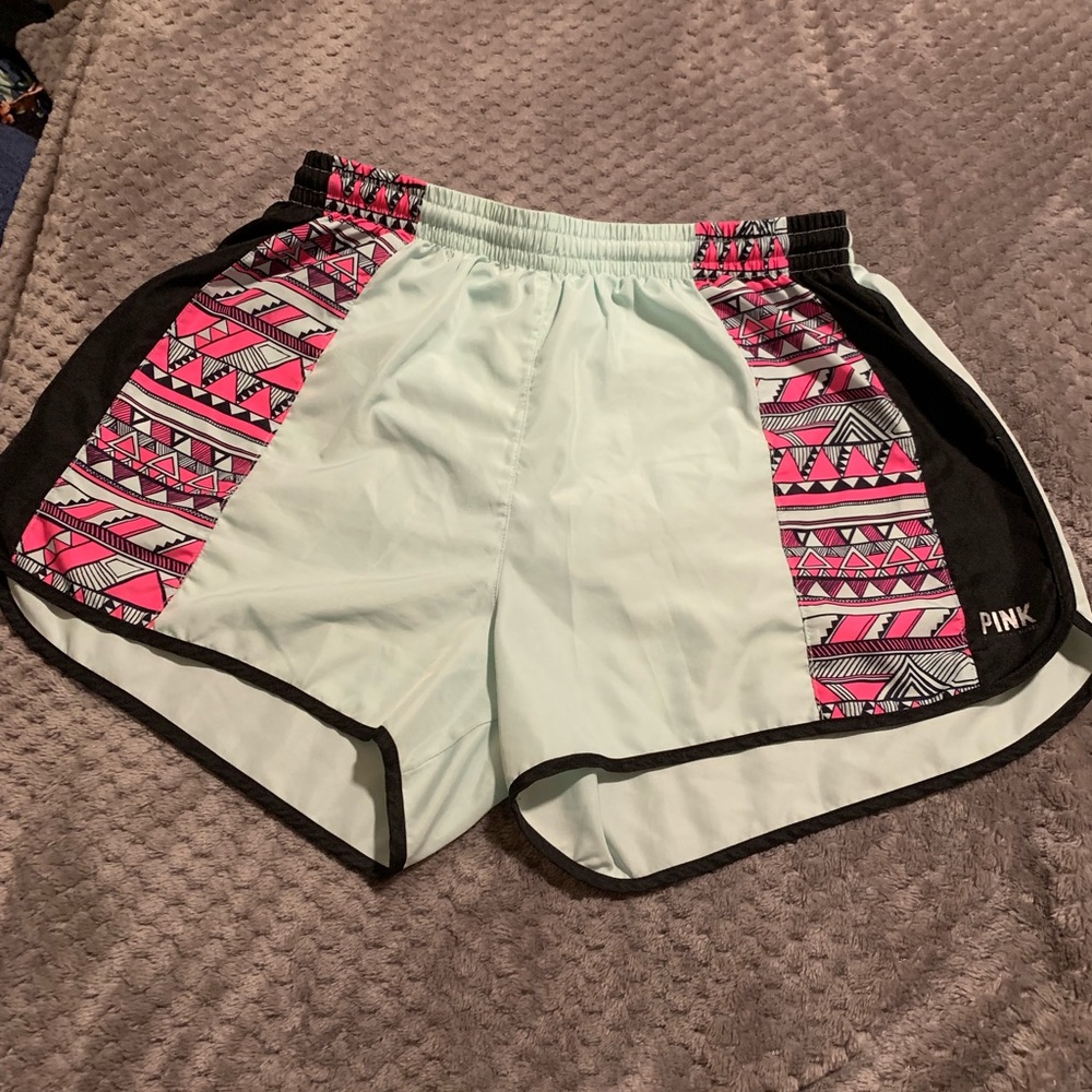 Pink workout shorts